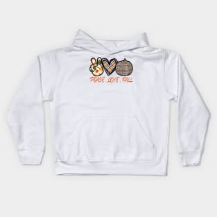 Peace Love Fall Kids Hoodie